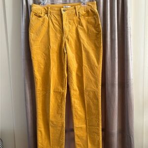 Croft and Barrow Gold Corduroy Straight Legs sz 10